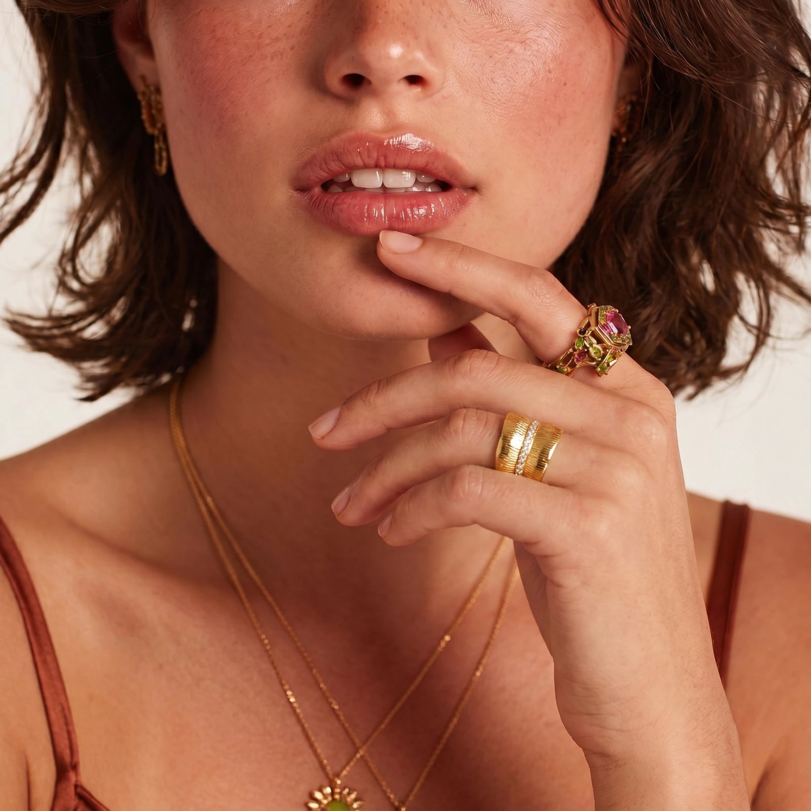 Anillo Manguito Luxe con Estrías
