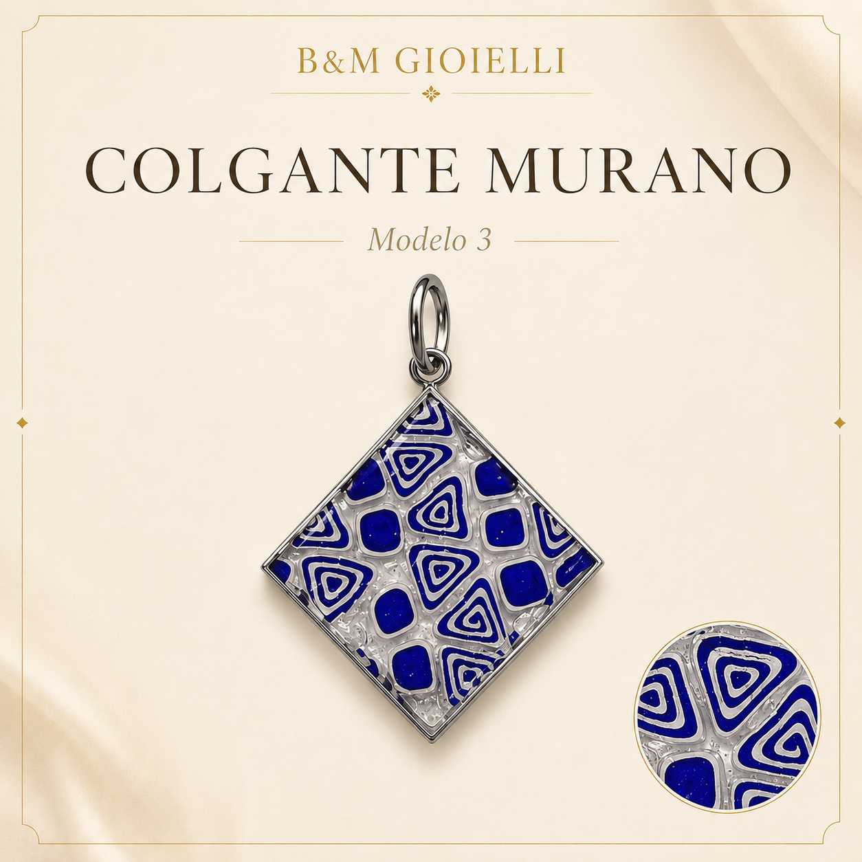COLGANTE CUADRADO MURANO-POSICION ROMBO