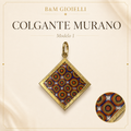 COLGANTE CUADRADO MURANO-POSICIÒN ROMBO