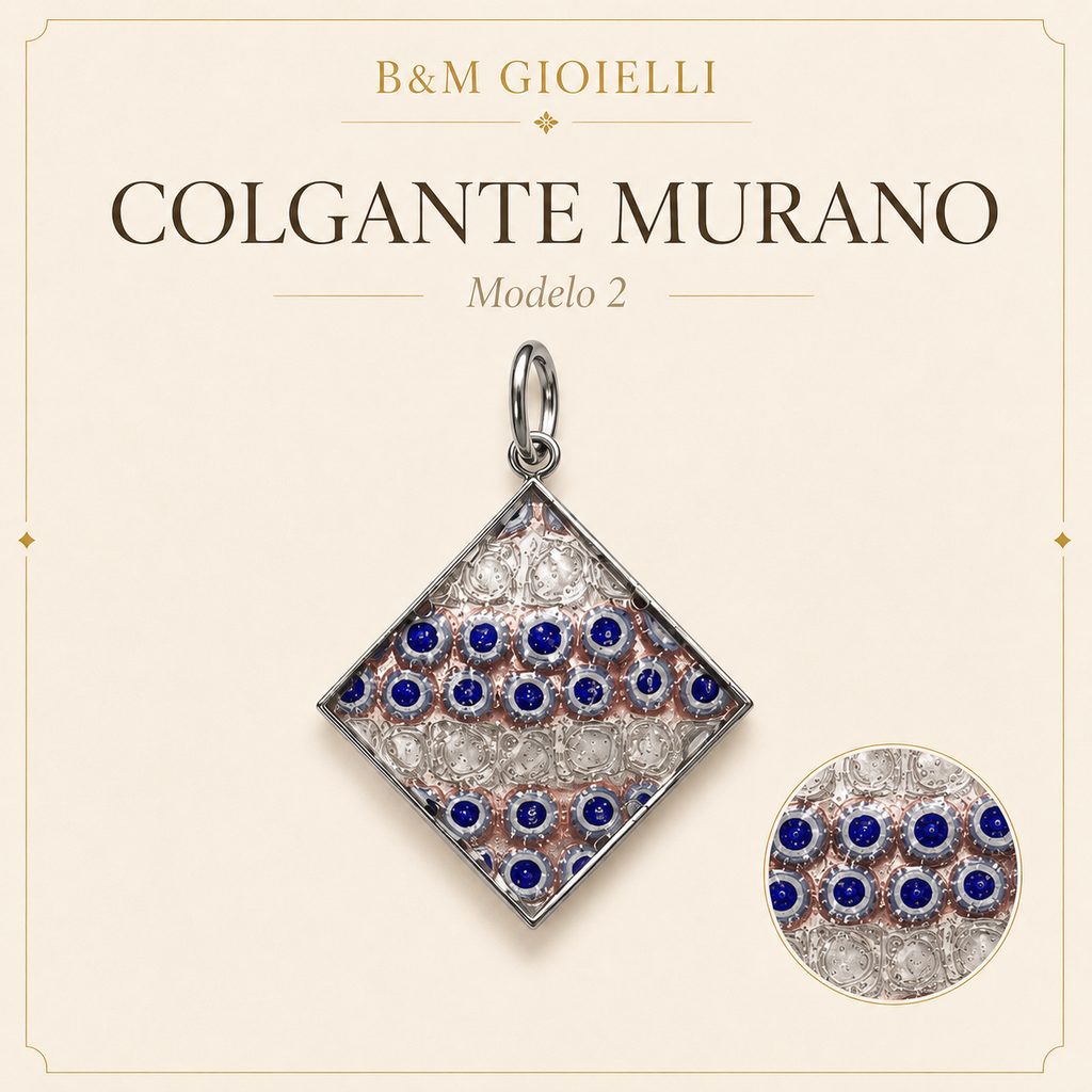 COLGANTE CUADRADO MURANO-POSICIÒN ROMBO
