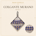 COLGANTE CUADRADO MURANO-POSICIÒN ROMBO